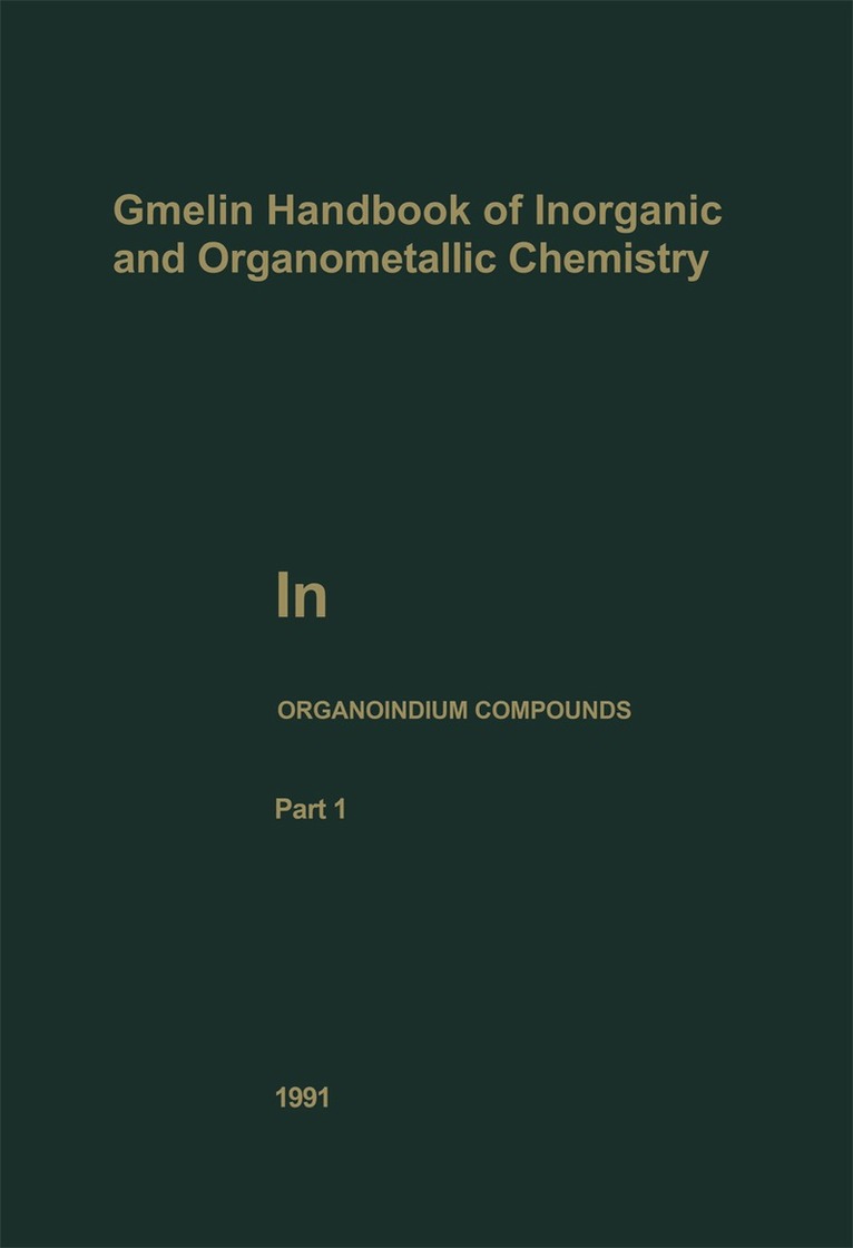 Johann Weidlein, Wolfgang Petz - In Organoindium Compounds, Häftad