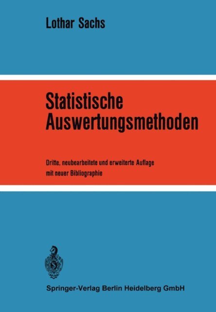 Lothar Sachs - Statistische Auswertungsmethoden, E-bok