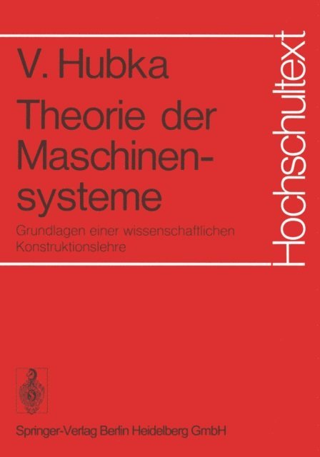 Vladimir Hubka - Theorie der Maschinensysteme, E-bok