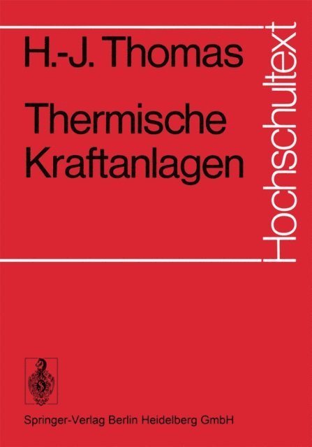 H.-J. Thomas - Thermische Kraftanlagen, E-bok