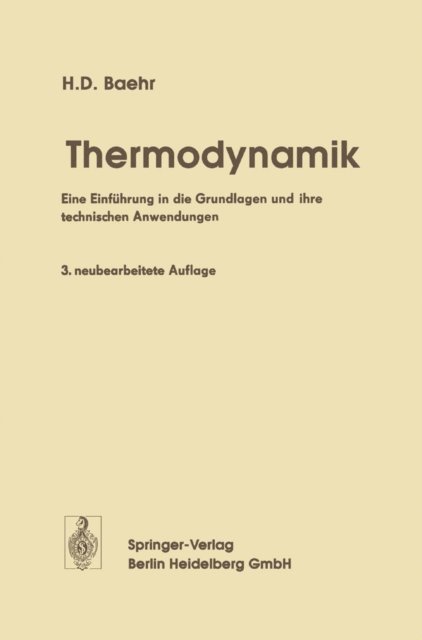 Hans D. Baehr - Thermodynamik, E-bok
