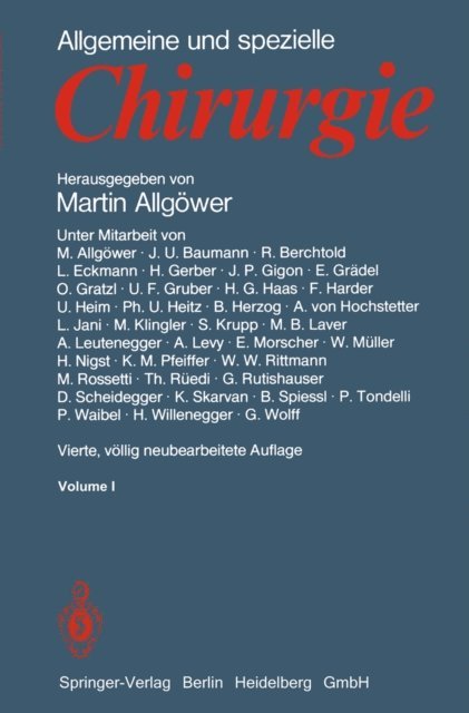 Martin Allgower - Allgemeine und spezielle Chirurgie, E-bok