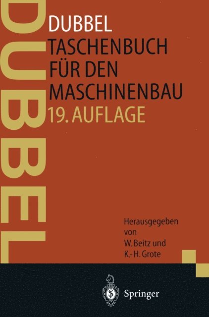 U. Jarecki, Wolfgang Beitz - DUBBEL - Taschenbuch für den Maschinenbau, E-bok