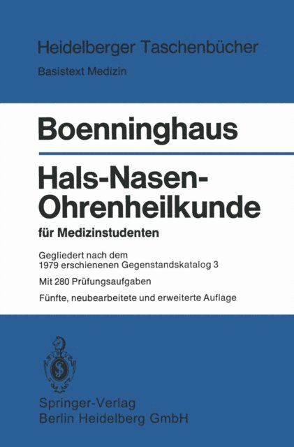 H. - G. Boenninghaus - Hals-Nasen-Ohrenheilkunde für Medizinstudenten, E-bok