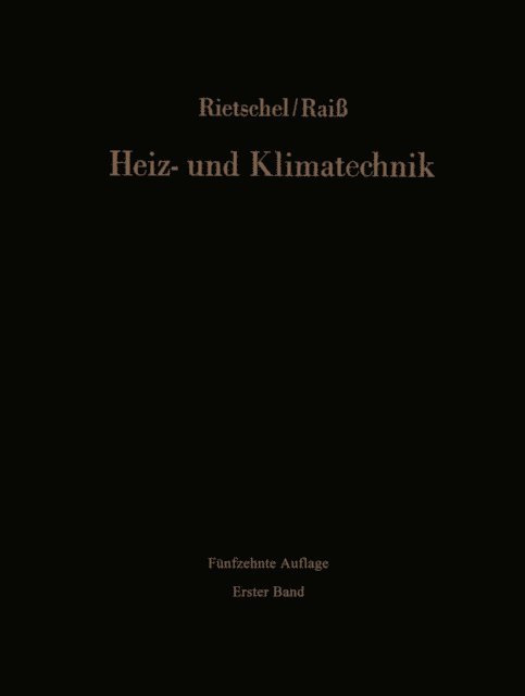 Wilhelm Rai, Hermann Rietschel - Heiz- und Klimatechnik, E-bok