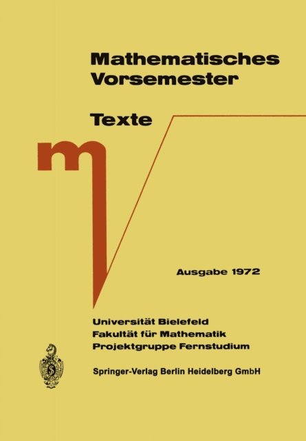 G. Richter - Mathematisches Vorsemester, E-bok