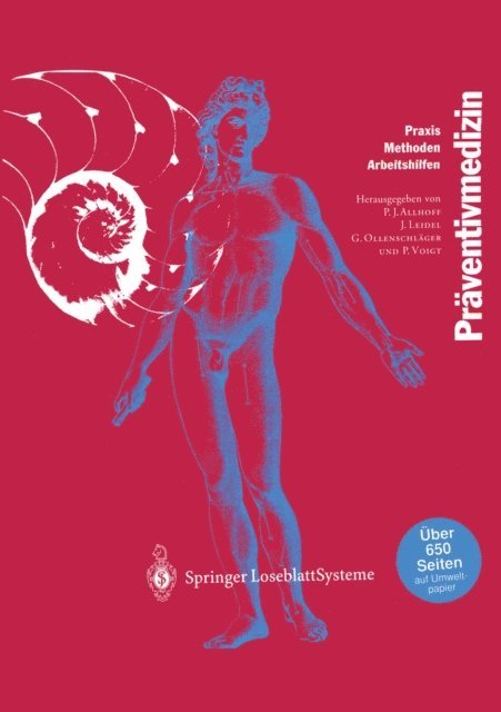 J. Ollenschlager, H.-P. Voigt, J. Leidel, P.G. Allhoff - Präventivmedizin, E-bok