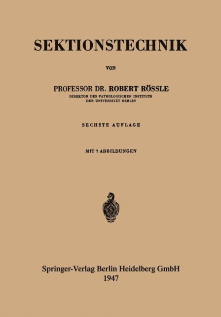 Robert Rossle - Sektionstechnik, E-bok