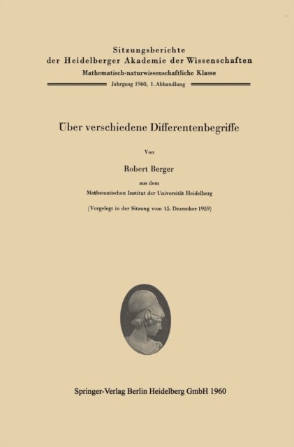 Robert Berger - Über verschiedene Differentenbegriffe, E-bok. Tillgänglighet: Lägg i varukorg