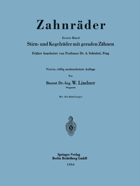 A. Schiebel - Zahnräder, E-bok