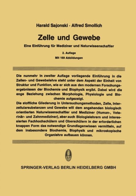 Alfred Smollich, Harald Sajonski - Zelle und Gewebe, E-bok