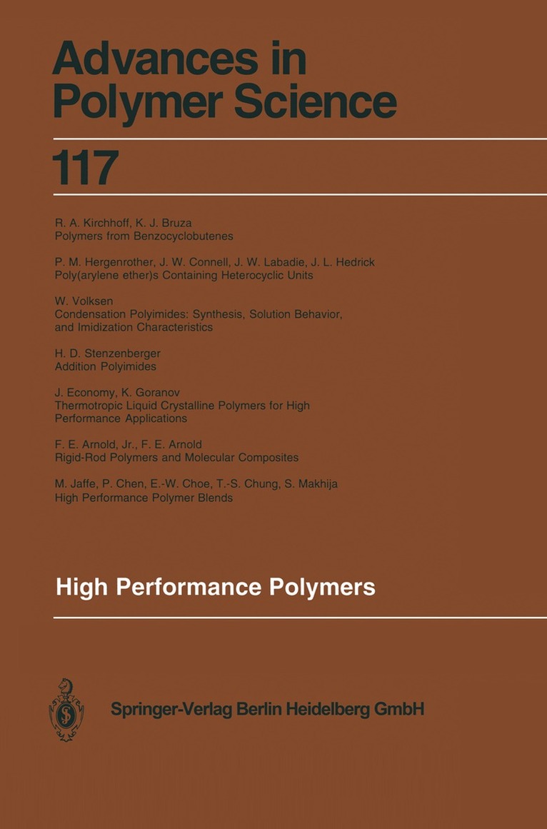 Paul M. Hergenrother - High Performance Polymers, Häftad