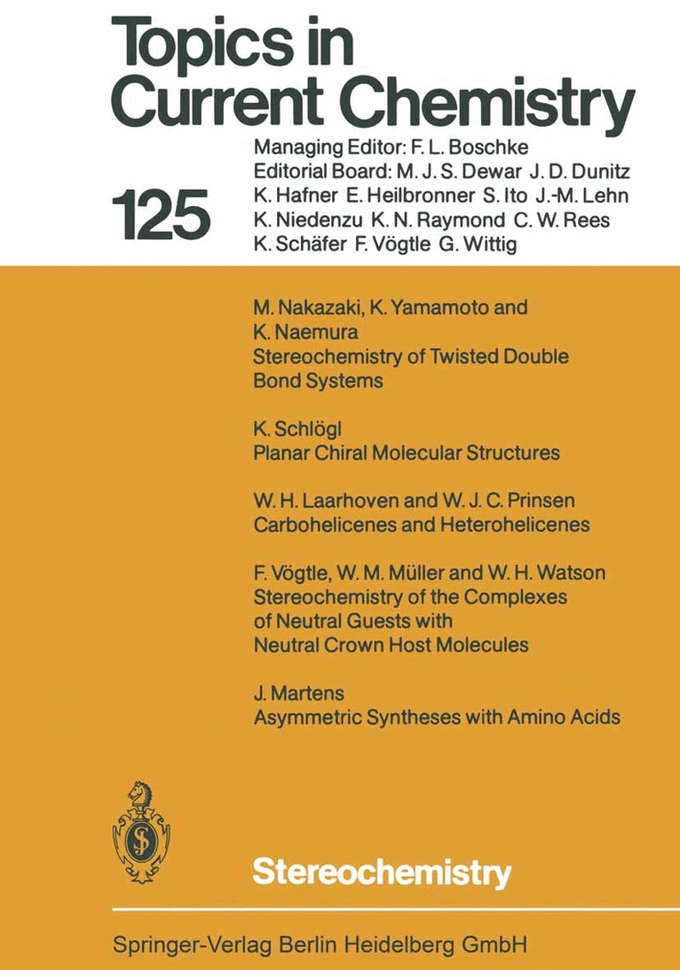 F. Vögtle, E. Weber - Stereochemistry, Häftad