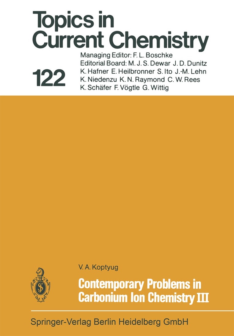 V. A. Koptyug, C. Rees - Contemporary Problems in Carbonium Ion Chemistry III, Häftad