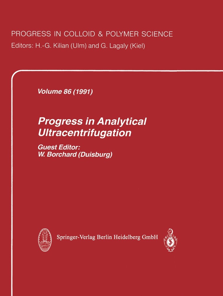 Progress in Analytical Ultracentrifugation