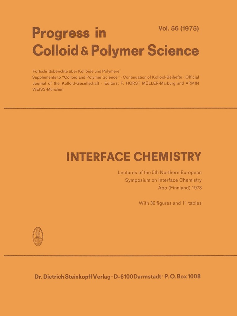 F. Horst Müller, Armin Weiss - Interface Chemistry, Häftad