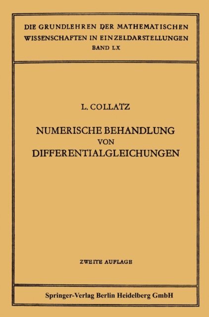 Lothar Collatz - Numerische Behandlung von Differentialgleichungen, E-bok