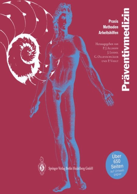 G. Ollenschlager, H.-P. Voigt, J. Leidel, P.G. Allhoff - Präventivmedizin, E-bok