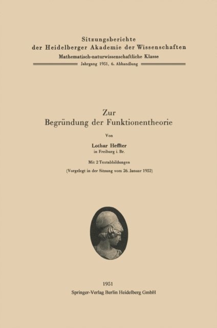 Lothar Heffter - Zur Begründung der Funktionentheorie, E-bok