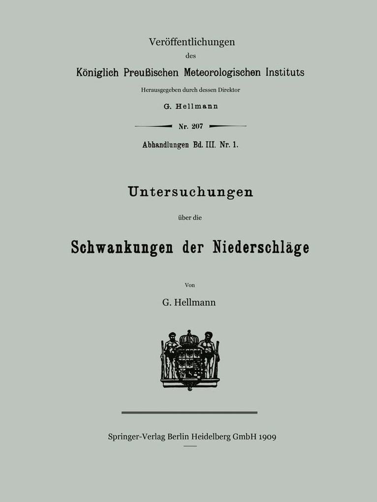 Gustav Hellmann - Untersuchungen über die Schwankungen der Niederschläge, Häftad