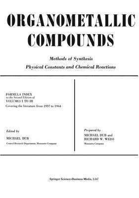 Michael Dub - Organometallic Compounds, Häftad