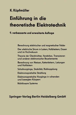 Karl Küpfmüller - Einführung in die theoretische Elektrotechnik, Häftad. Tillgänglighet: Lägg i varukorg