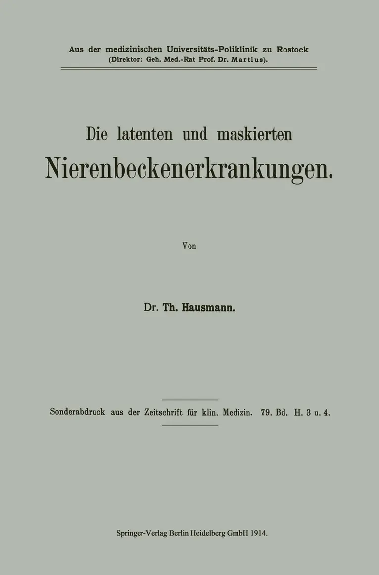 Die latenten und maskierten Nierenbeckenerkrankungen