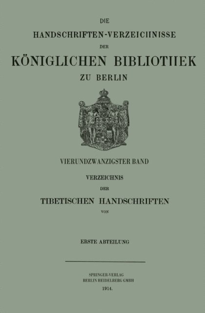 Hermann Beckh - Verzeichnis der Tibetischen Handschriften der Königlichen Bibliothek zu Berlin, E-bok