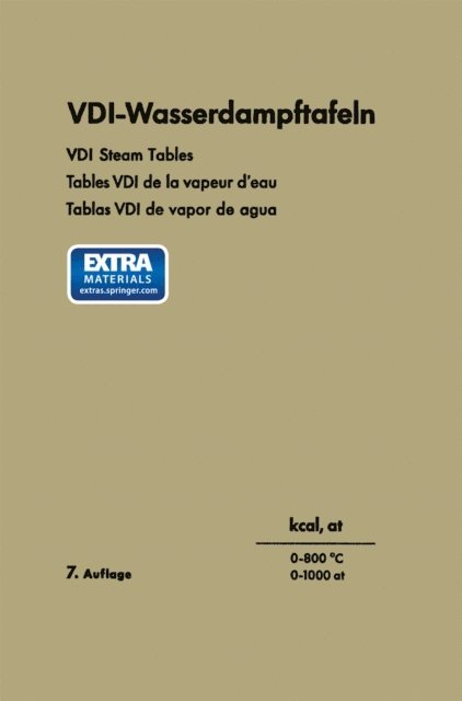 Ernst Schmidt - VDI-Wasserdampftafeln / VDI Steam Tables / Tables VDI de la vapeur d’eau / Tablas VDI de vapor de agua, E-bok