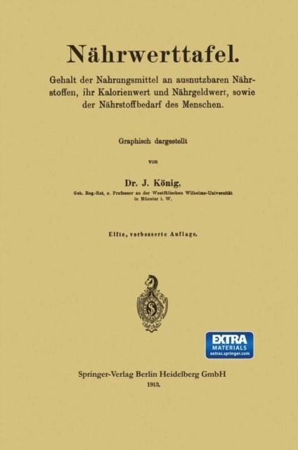 Josef Konig - Nährwerttafel, E-bok