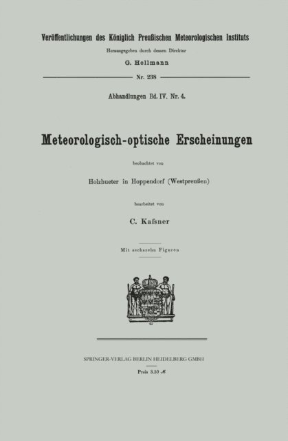 Carl Kassner - Meteorologisch-optische Erscheinungen, E-bok