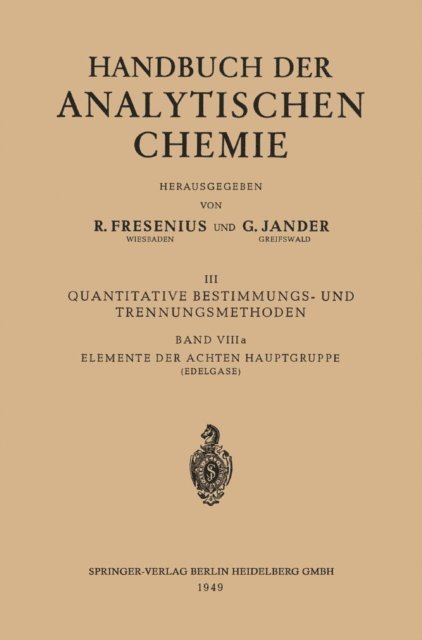 Berta Karlik, Heinrich Kahle - Elemente der Achten Hauptgruppe, E-bok