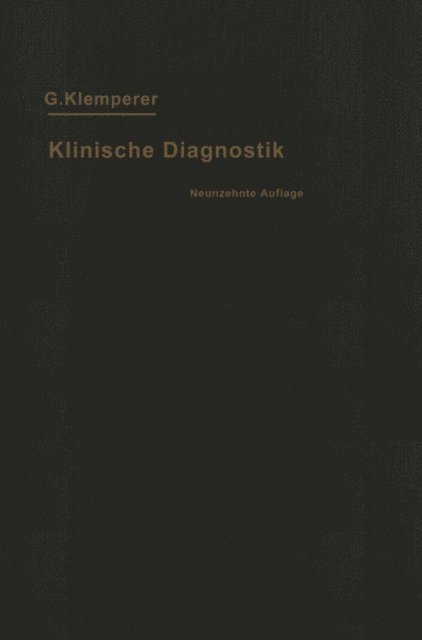 Georg Klemperer - Grundriss der Klinischen Diagnostik, E-bok. Tillgänglighet: Lägg i varukorg