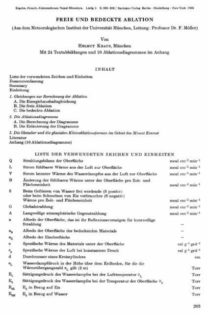 Helmut Kraus - Freie und Bedeckte Ablation, E-bok