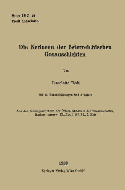 Lieselotte Tiedt - Die Nerineen der österreichischen Gosauschichten, E-bok