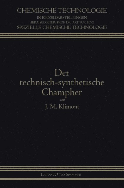 Isidor Klimont - Der Technisch-Synthetische Campher, E-bok