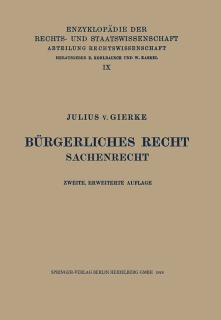 Julius von Gierke - Bürgerliches Recht, E-bok