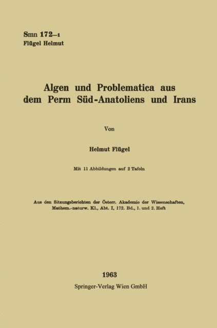 Helmut W. Flugel - Algen und Problematica aus dem Perm Süd-Anatoliens und Irans, E-bok