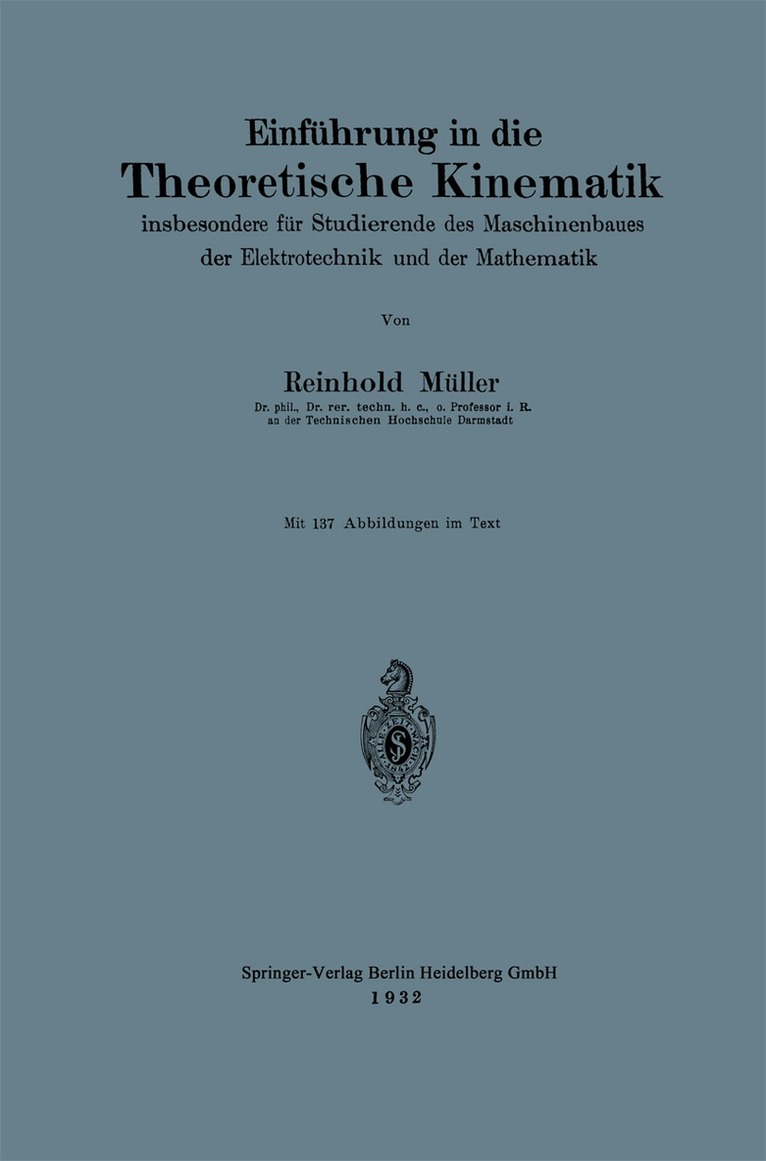 Reinhold Müller - Einführung in die Theoretische Kinematik, Häftad. Tillgänglighet: Lägg i varukorg