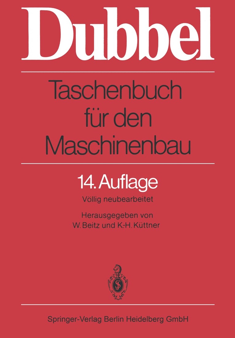 Friedrich Saß - Taschenbuch für den Maschinenbau, Övrigt