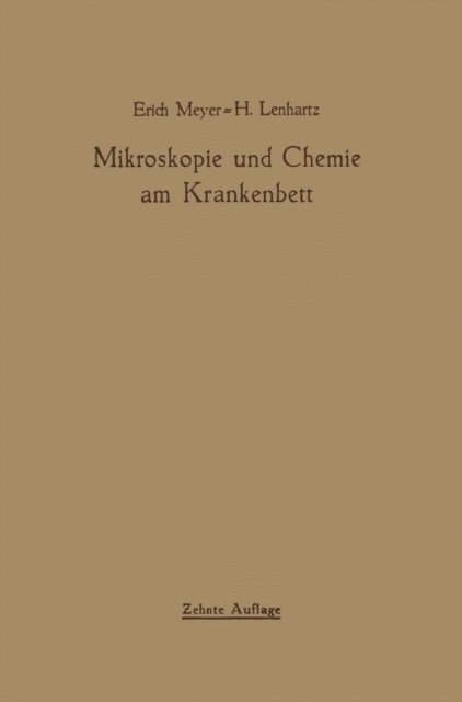 Erich Meyer, Hermann Lenhartz - Mikroskopie und Chemie am Krankenbett, E-bok