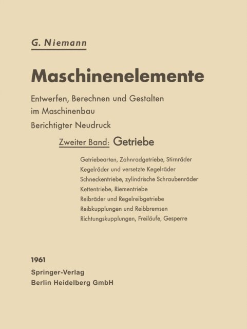 Gustav Niemann - Getriebe, E-bok