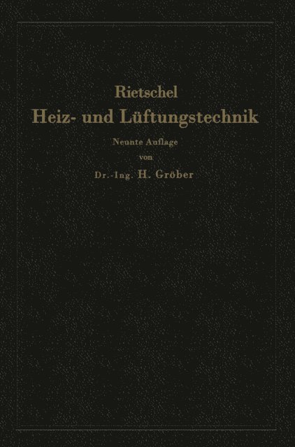 Heinrich Grober, Hermann Rietschel - H. Rietschels Leitfaden der Heiz- und Lüftungstechnik, E-bok