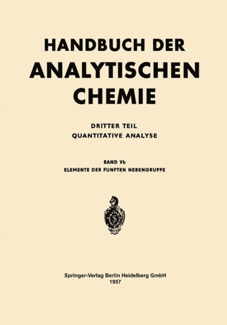 G. J. van Kolmeschate - Elemente der Fünften Nebengruppe, E-bok