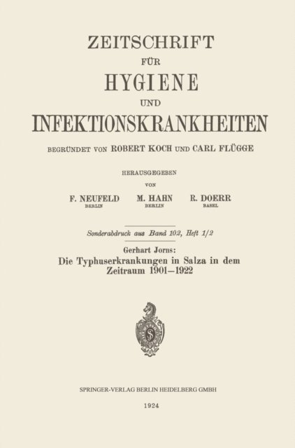 Gerhart Jorns - Die Typhuserkrankungen in Salza in dem Zeitraum 1901–1922, E-bok