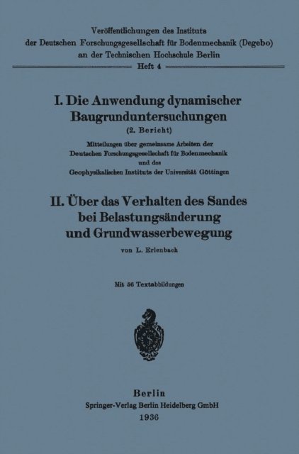 Lutz Erlenbach - Die Anwendung dynamischer Baugrunduntersuchungen, E-bok