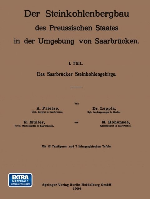 M. Hohensee, R. Muller, Dr. Leppla, A. Prietze - Das Saarbrücker Steinkohlengebirge, E-bok
