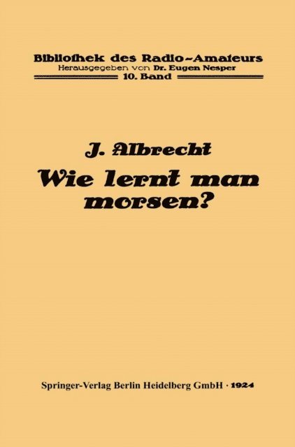 Julius Albrecht - Wie lernt man morsen?, E-bok