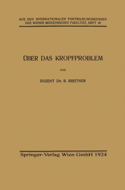 Burghard Breitner - Über das Kropfproblem, E-bok. Tillgänglighet: Lägg i varukorg