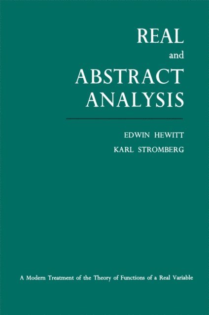 Karl Stromberg, Edwin Hewitt - Real and Abstract Analysis, E-bok